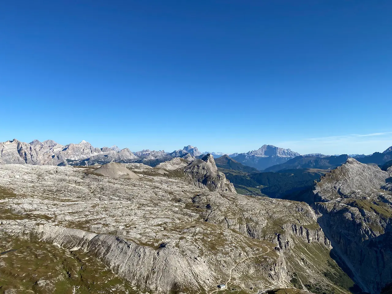Panorama über das Puez-Plateau